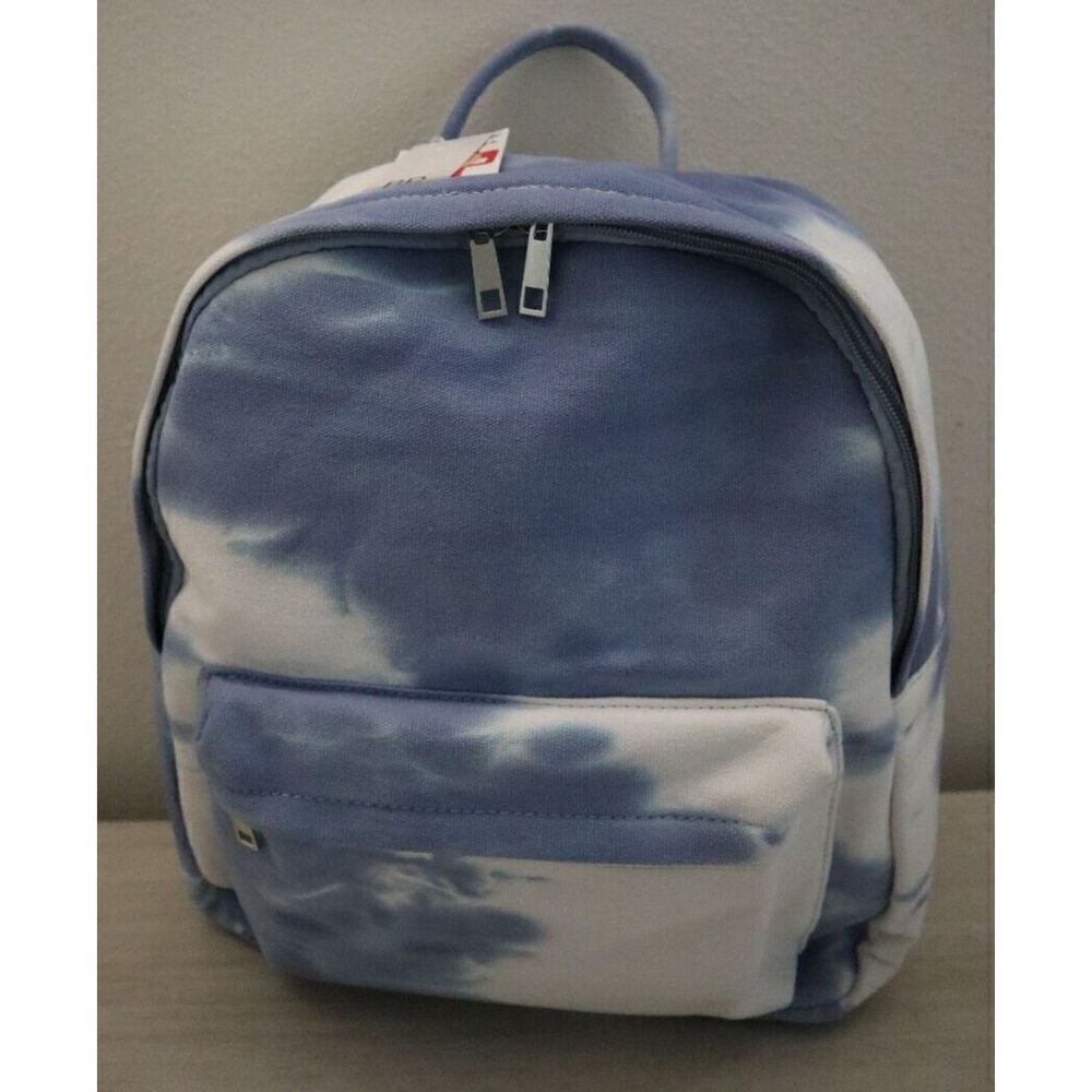 BP. Women's One Size Blue/White Adjustable Shoulder Strap Canvas Backpack